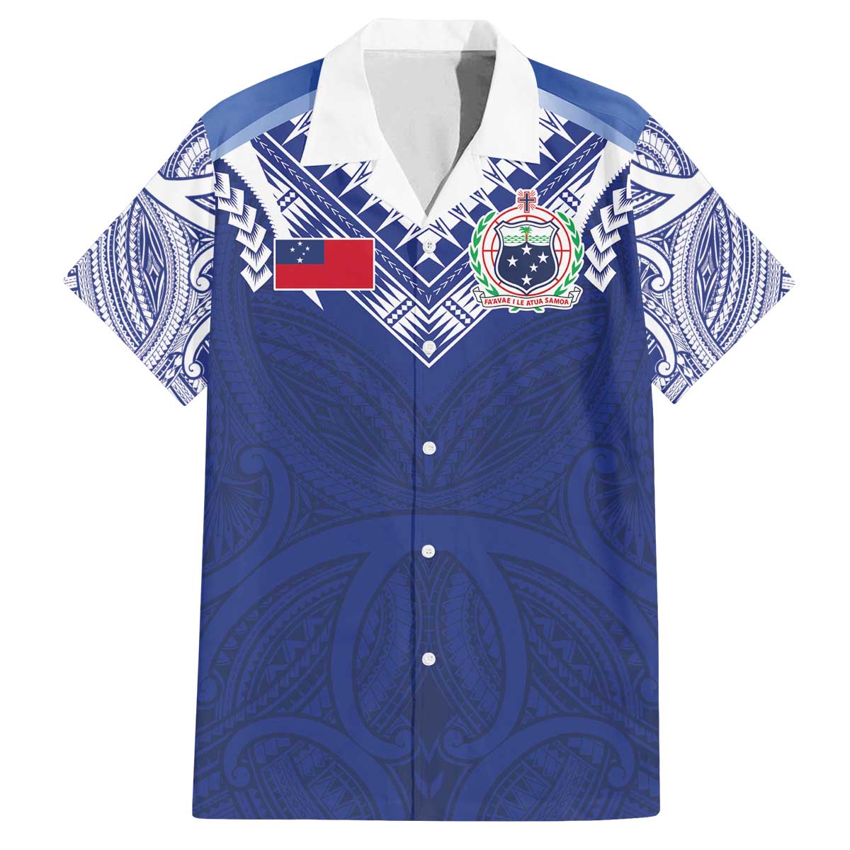 Custom Samoa Rugby Family Matching Off The Shoulder Long Sleeve Dress and Hawaiian Shirt Pacific Motifs - Polynesian Pride