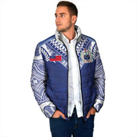 Custom Samoa Rugby Padded Jacket Pacific Motifs - Polynesian Pride