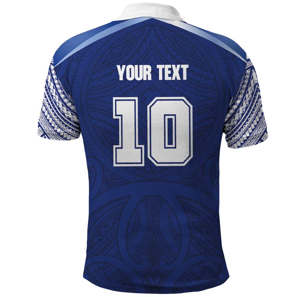 Custom Samoa Rugby Polo Shirt Pacific Motifs - Polynesian Pride