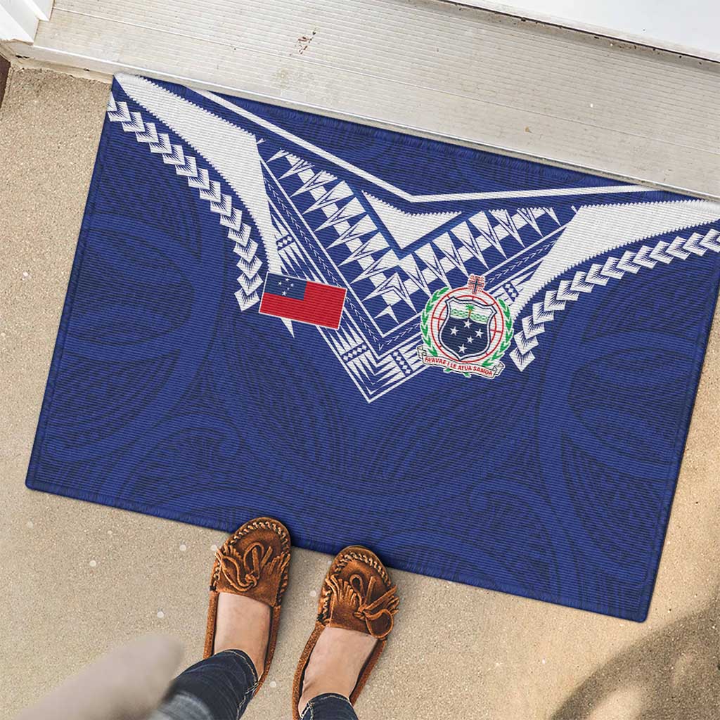 Samoa Rugby Rubber Doormat Pacific Motifs - Polynesian Pride