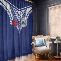 Samoa Rugby Window Curtain Pacific Motifs - Polynesian Pride