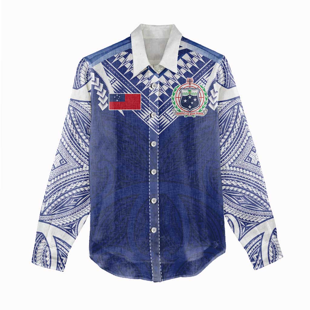 Custom Samoa Rugby Women Casual Shirt Pacific Motifs - Polynesian Pride