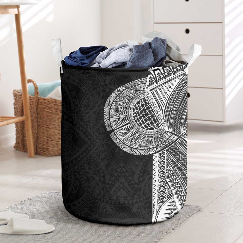 Samoan Tatau Laundry Basket Art Tribal Traditional Tattoos LT03 Black - Polynesian Pride