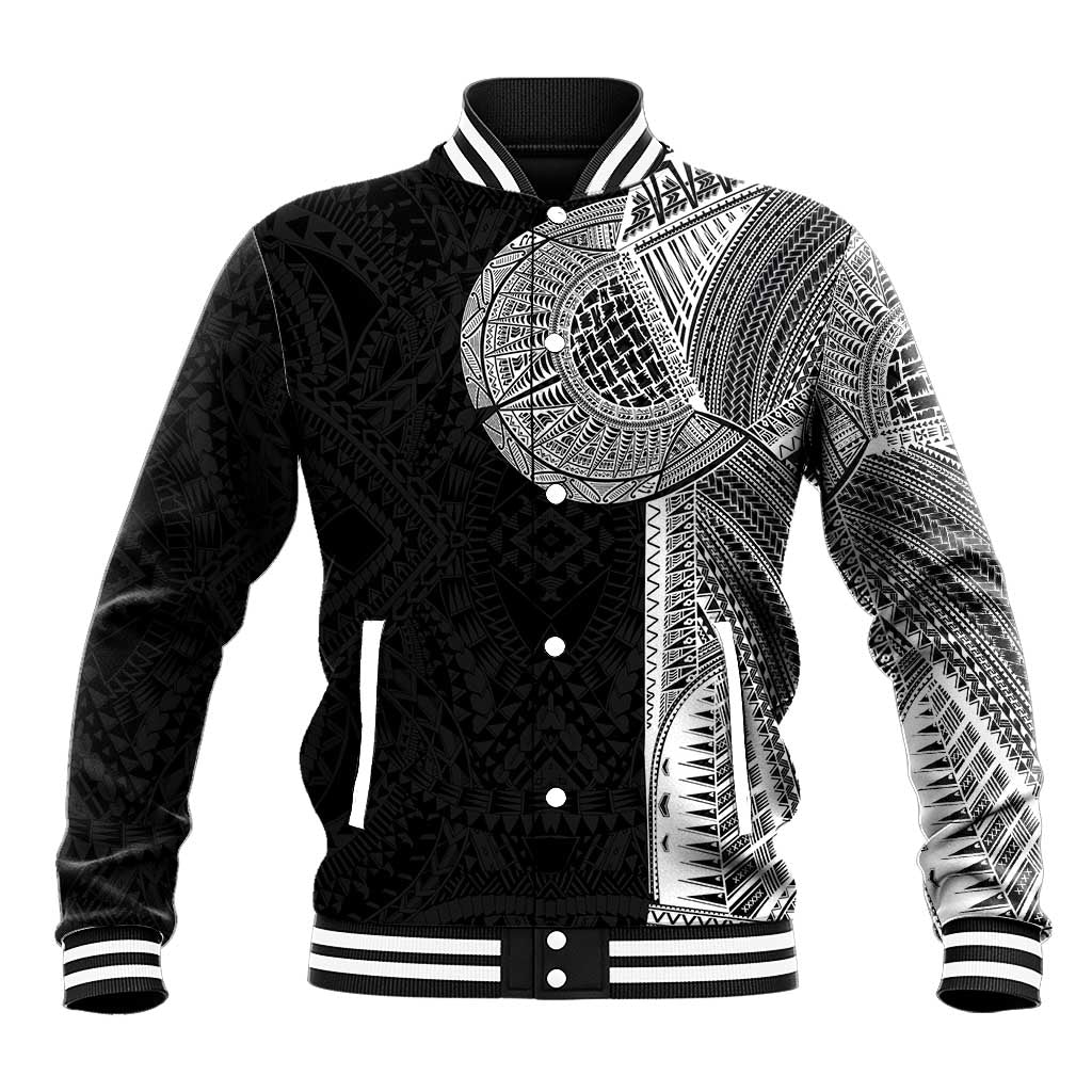 Samoan Tatau Baseball Jacket Art Tribal Traditional Tattoos LT03 Unisex Black - Polynesian Pride