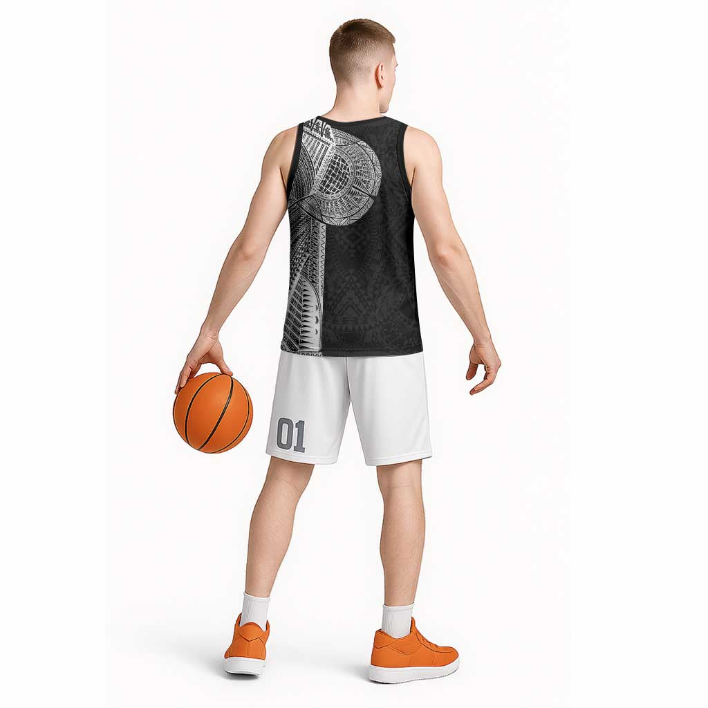 Samoan Tatau Basketball Jersey Art Tribal Traditional Tattoos - Polynesian Pride