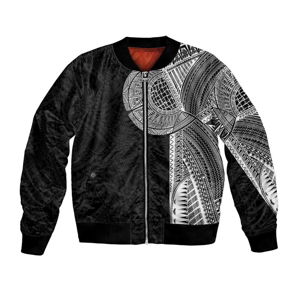 Samoan Tatau Bomber Jacket Art Tribal Traditional Tattoos LT03 Unisex Black - Polynesian Pride