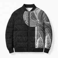 Samoan Tatau Bomber Puffer Jacket Art Tribal Traditional Tattoos LT03 Unisex Black - Polynesian Pride