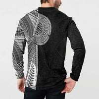 Samoan Tatau Button Sweatshirt Art Tribal Traditional Tattoos LT03 - Polynesian Pride