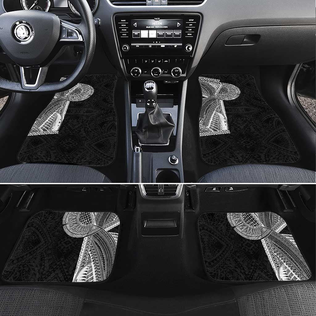Samoan Tatau Car Mats Art Tribal Traditional Tattoos LT03 Set 4pcs Black - Polynesian Pride