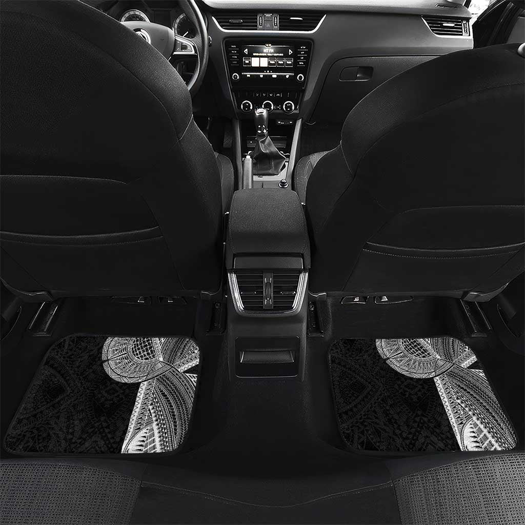 Samoan Tatau Car Mats Art Tribal Traditional Tattoos LT03 Set 2pcs - Back Black - Polynesian Pride