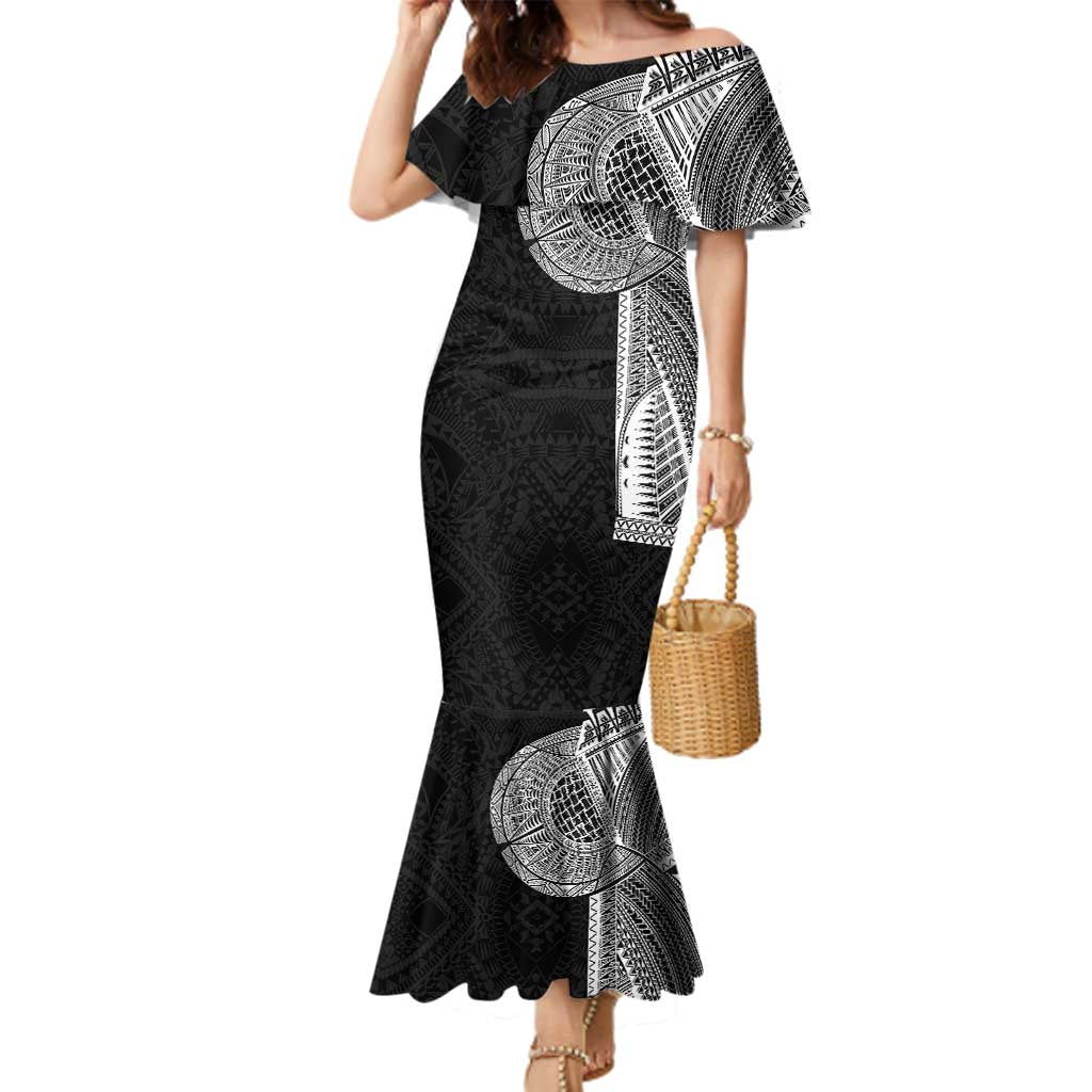 Samoan Tatau Family Matching Mermaid Dress and Hawaiian Shirt Art Tribal Traditional Tattoos - Polynesian Pride