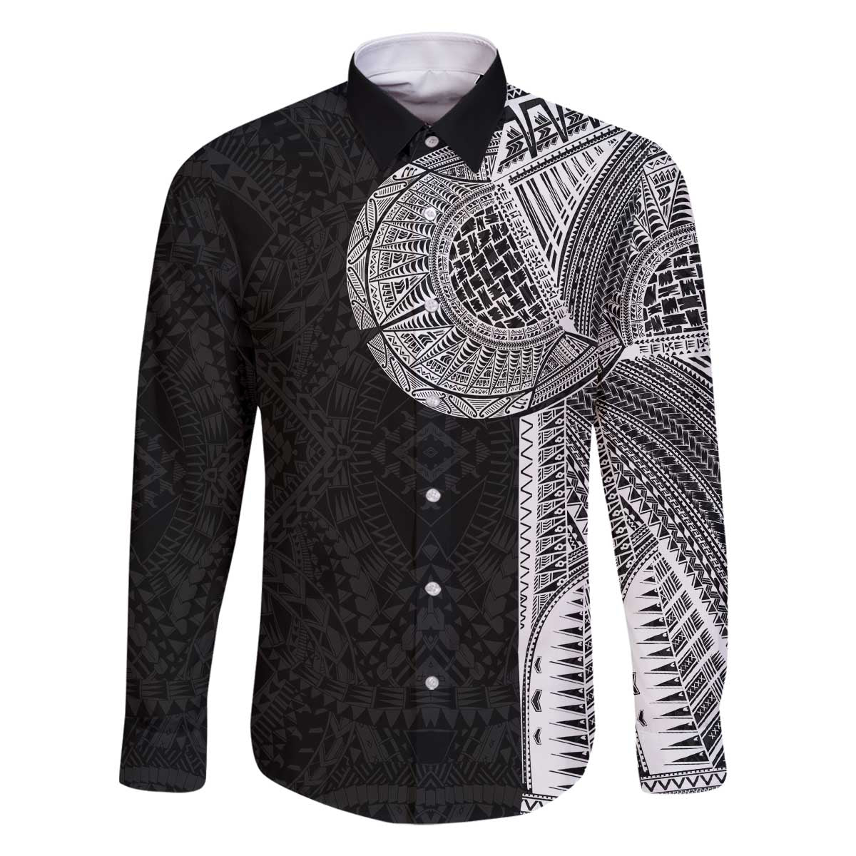 Samoan Tatau Family Matching Off The Shoulder Long Sleeve Dress and Hawaiian Shirt Art Tribal Traditional Tattoos - Polynesian Pride