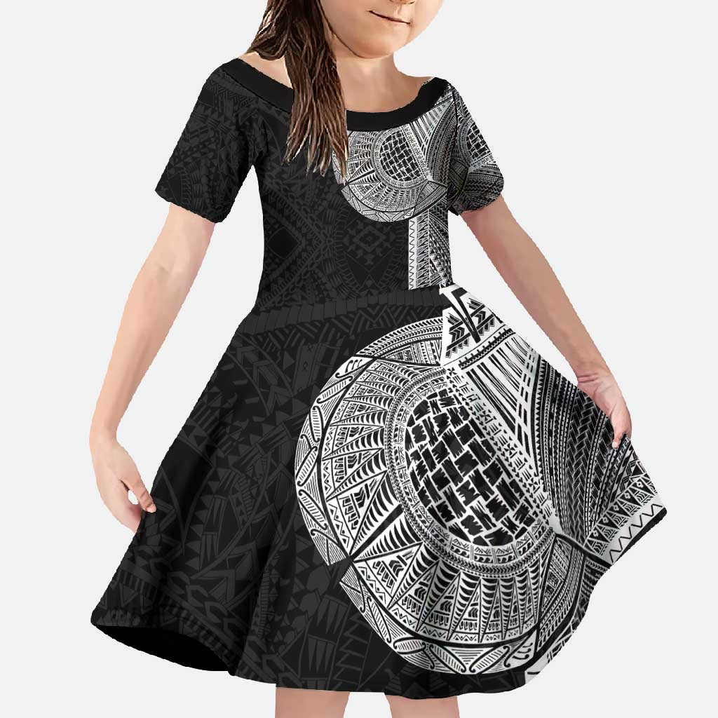 Samoan Tatau Family Matching Short Sleeve Bodycon Dress and Hawaiian Shirt Art Tribal Traditional Tattoos - Polynesian Pride