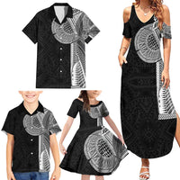 Samoan Tatau Family Matching Summer Maxi Dress and Hawaiian Shirt Art Tribal Traditional Tattoos - Polynesian Pride