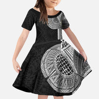 Samoan Tatau Kid Short Sleeve Dress Art Tribal Traditional Tattoos - Polynesian Pride