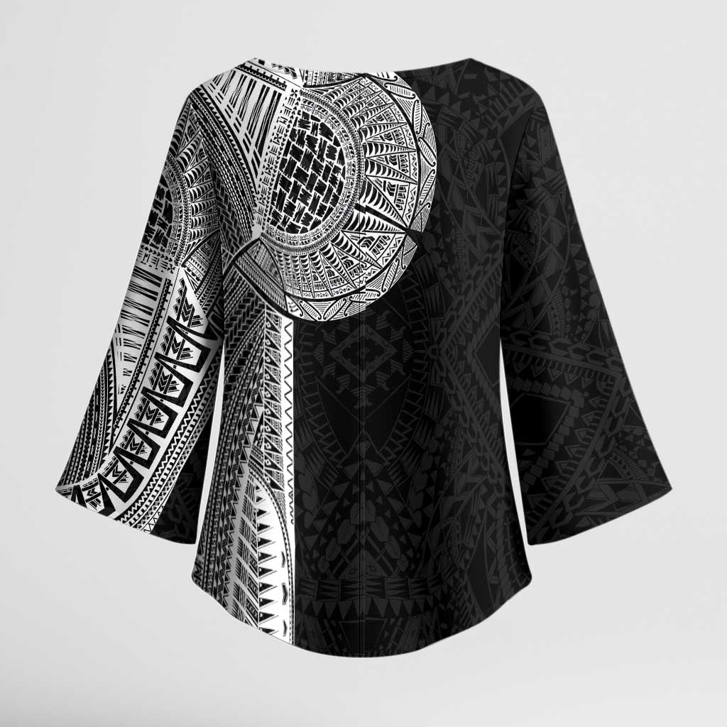 Samoan Tatau Kimono Sleeve Blouse Art Tribal Traditional Tattoos LT03 - Polynesian Pride