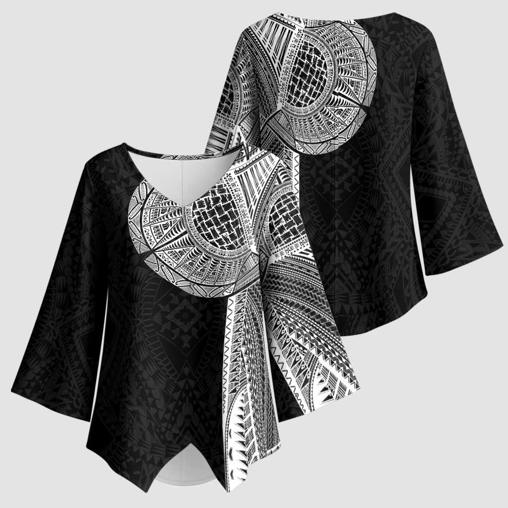 Samoan Tatau Kimono Sleeve Blouse Art Tribal Traditional Tattoos LT03 - Polynesian Pride