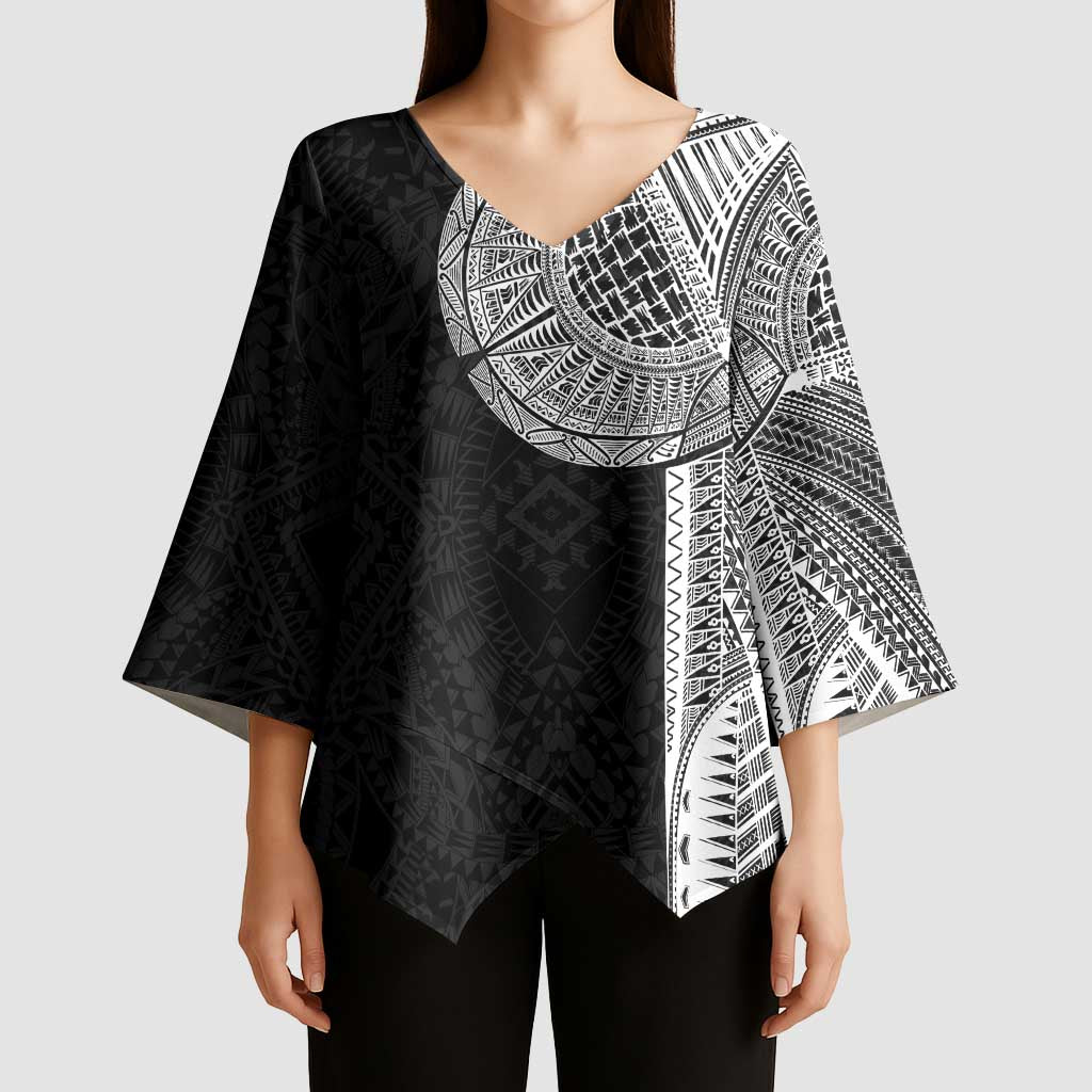 Samoan Tatau Kimono Sleeve Blouse Art Tribal Traditional Tattoos LT03 - Polynesian Pride