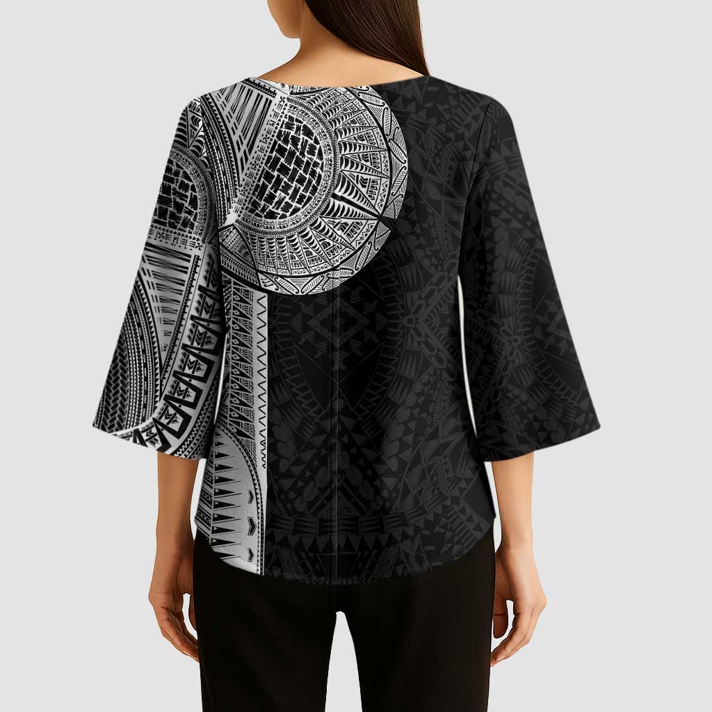 Samoan Tatau Kimono Sleeve Blouse Art Tribal Traditional Tattoos LT03 - Polynesian Pride