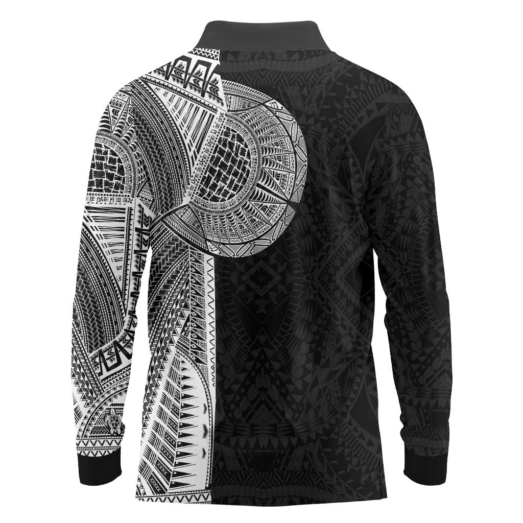 Samoan Tatau Long Sleeve Polo Shirt Art Tribal Traditional Tattoos LT03 - Polynesian Pride