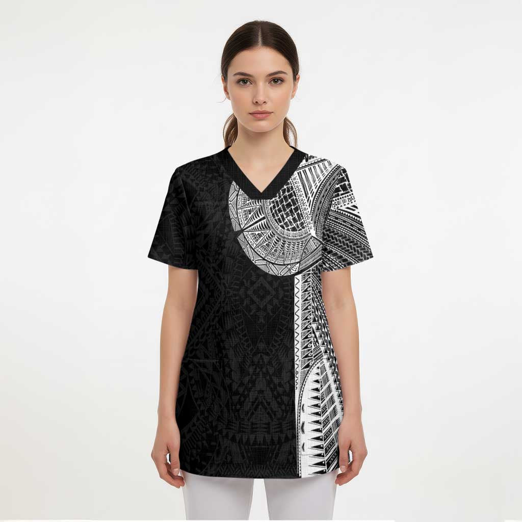 Samoan Tatau Scrub Top Art Tribal Traditional Tattoos LT03 - Polynesian Pride
