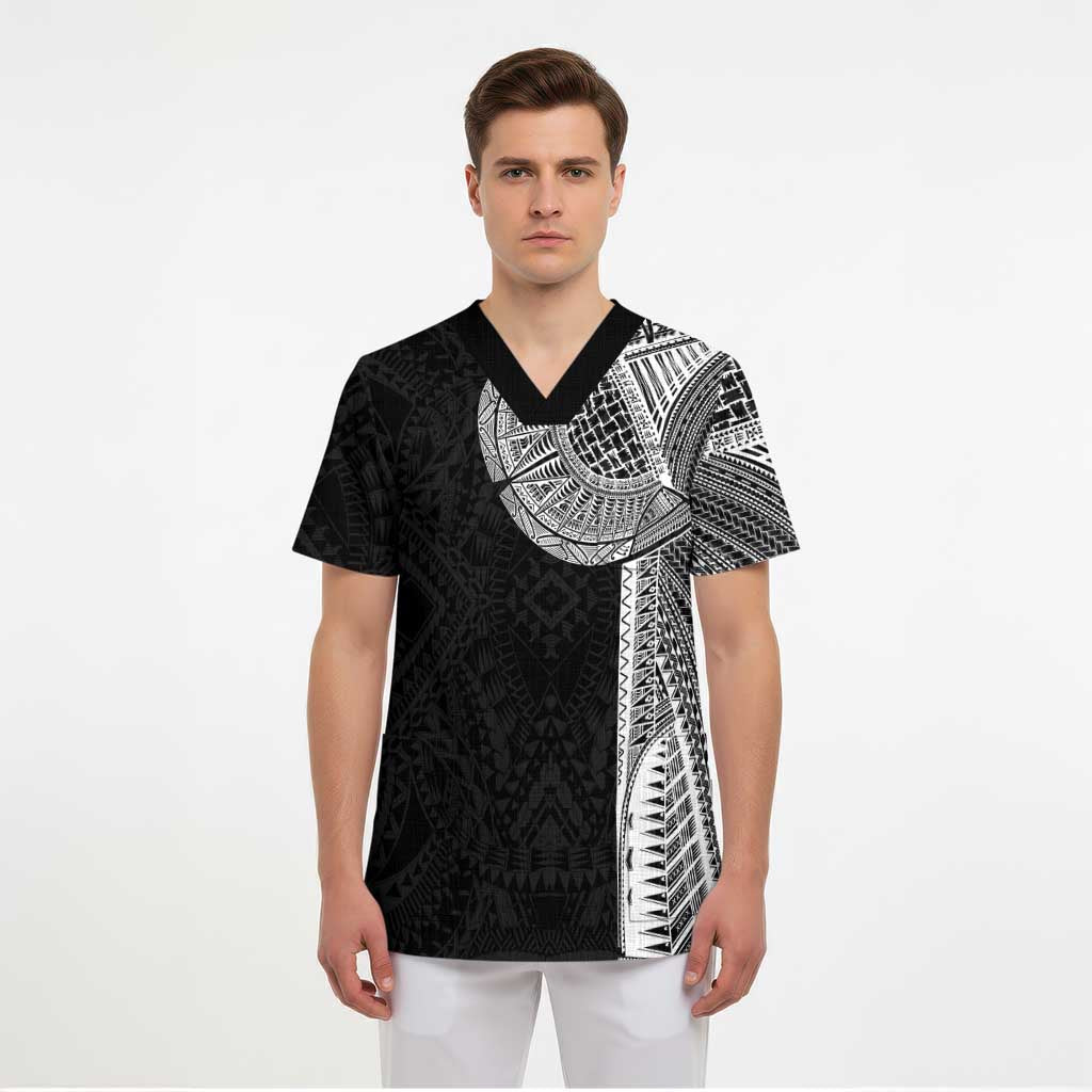 Samoan Tatau Scrub Top Art Tribal Traditional Tattoos LT03 - Polynesian Pride