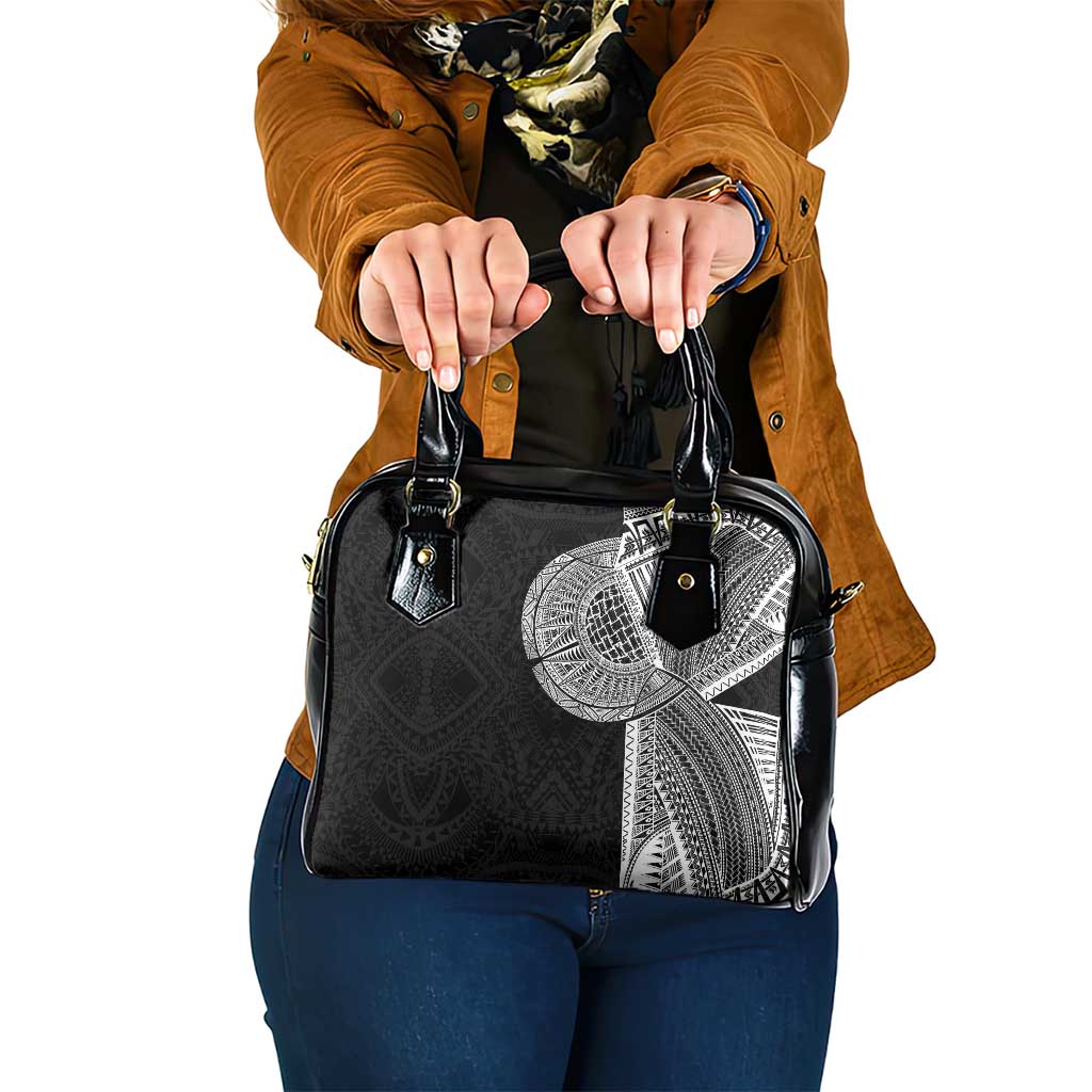Samoan Tatau Shoulder Handbag Art Tribal Traditional Tattoos LT03 One Size Black - Polynesian Pride