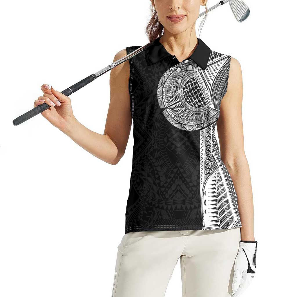 Samoan Tatau Women Sleeveless Polo Shirt Art Tribal Traditional Tattoos - Polynesian Pride