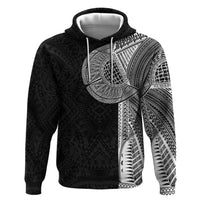 Samoan Tatau Zip Hoodie Art Tribal Traditional Tattoos LT03 Pullover Hoodie Black - Polynesian Pride
