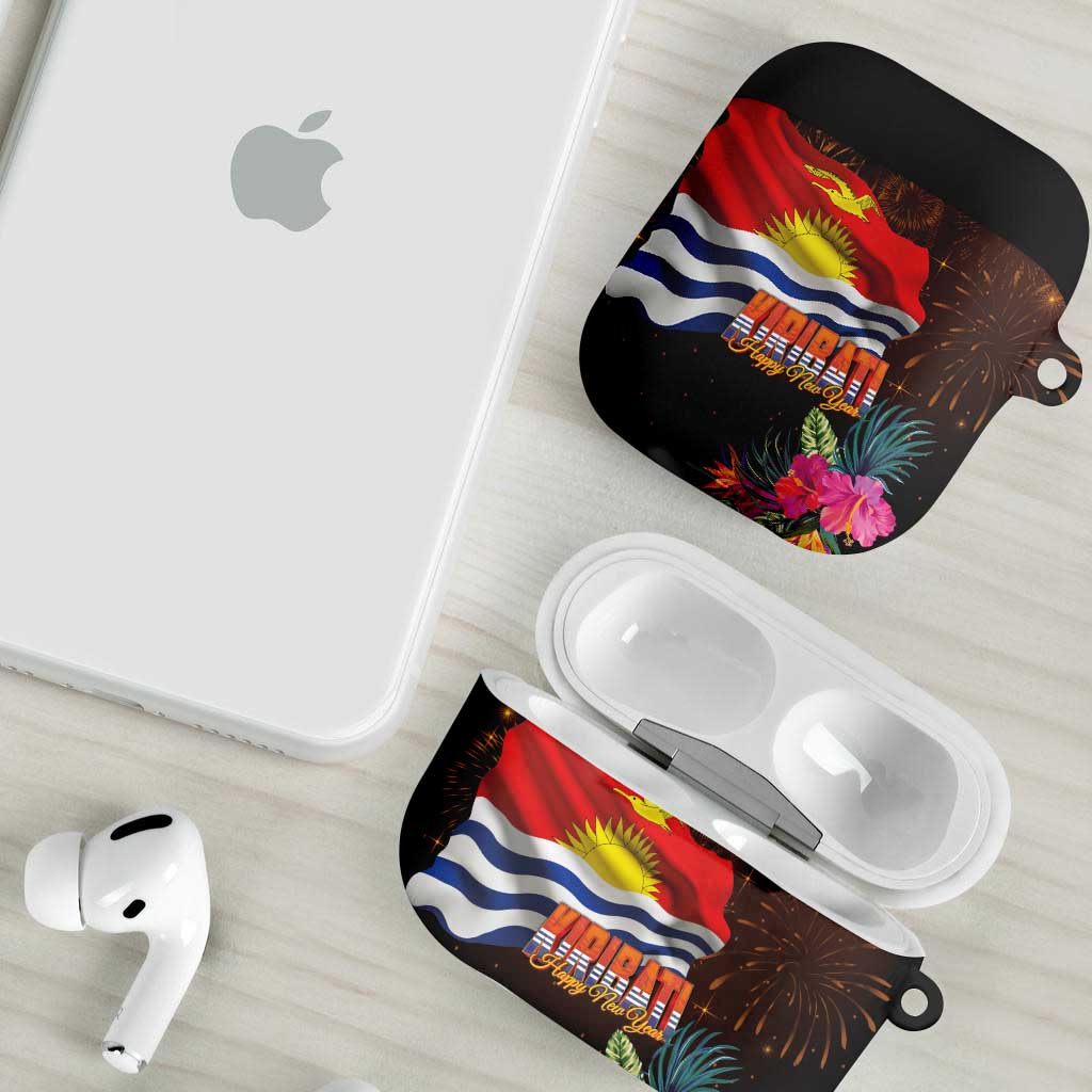 Kiribati Flag and Fireworks AirPods Case First Place Welcome the New Year - Polynesian Pride