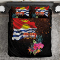 Kiribati Flag and Fireworks Bedding Set First Place Welcome the New Year - Polynesian Pride