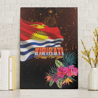 Kiribati Flag and Fireworks Canvas Wall Art First Place Welcome the New Year - Polynesian Pride