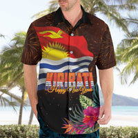 Kiribati Flag and Fireworks Hawaiian Shirt First Place Welcome the New Year LT03 - Polynesian Pride