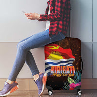Kiribati Flag and Fireworks Luggage Cover First Place Welcome the New Year - Polynesian Pride