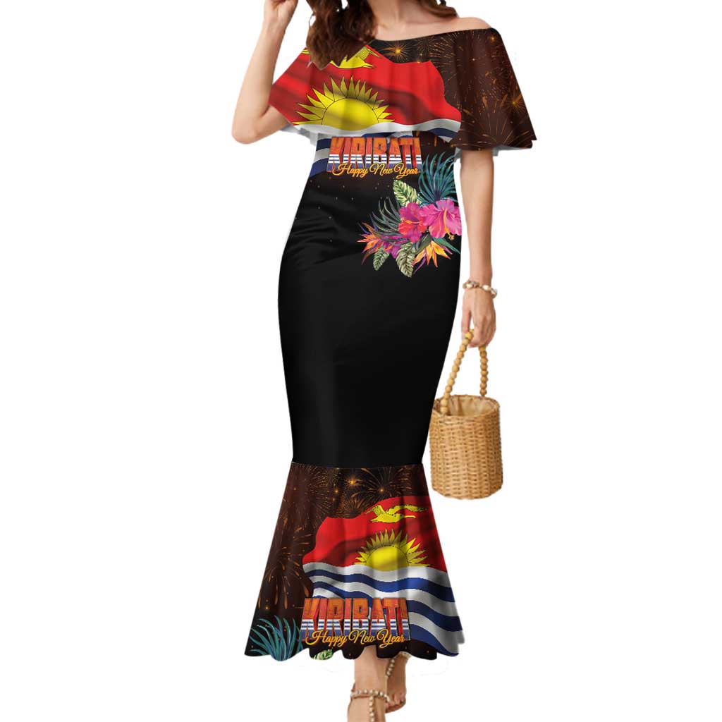 Kiribati Flag and Fireworks Mermaid Dress First Place Welcome the New Year - Polynesian Pride
