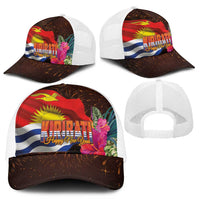 Kiribati Flag and Fireworks Mesh Trucker Cap First Place Welcome the New Year - Polynesian Pride