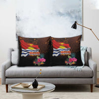 Kiribati Flag and Fireworks Pillow Cover First Place Welcome the New Year - Polynesian Pride