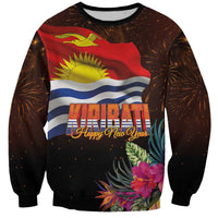 Kiribati Flag and Fireworks Sweatshirt First Place Welcome the New Year - Polynesian Pride