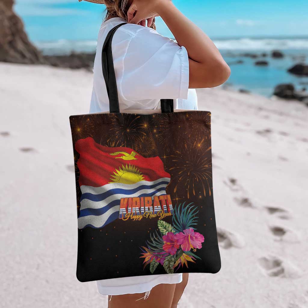 Kiribati Flag and Fireworks Tote Bag First Place Welcome the New Year - Polynesian Pride