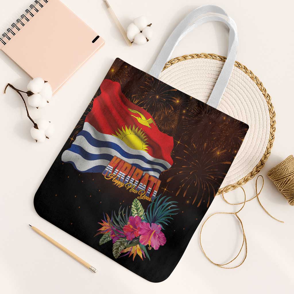 Kiribati Flag and Fireworks Tote Bag First Place Welcome the New Year - Polynesian Pride