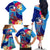 Personalised Haiti 220th Anniversary Independence Day Family Matching Off Shoulder Long Sleeve Dress and Hawaiian Shirt Ayiti Flower with Polynesian Pattern LT03 - Polynesian Pride