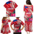 Personalised Haiti Coat Of Arms Family Matching Puletasi Dress and Hawaiian Shirt Repiblik d Ayiti Tropical Flower Red Polynesian Pattern LT03 - Polynesian Pride