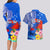 Personalised Samoa 62nd Anniversary Independence Day Couples Matching Long Sleeve Bodycon Dress and Hawaiian Shirt Samoan Tribal Flag Style LT03 - Polynesian Pride