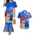 Personalised Samoa 62nd Anniversary Independence Day Couples Matching Mermaid Dress and Hawaiian Shirt Samoan Tribal Flag Style LT03 Blue - Polynesian Pride