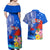 Personalised Samoa 62nd Anniversary Independence Day Couples Matching Off Shoulder Maxi Dress and Hawaiian Shirt Samoan Tribal Flag Style LT03 - Polynesian Pride