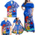 Personalised Samoa 62nd Anniversary Independence Day Family Matching Off Shoulder Maxi Dress and Hawaiian Shirt Samoan Tribal Flag Style LT03 - Polynesian Pride