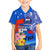 Personalised Samoa 62nd Anniversary Independence Day Family Matching Puletasi Dress and Hawaiian Shirt Samoan Tribal Flag Style LT03 Son's Shirt Blue - Polynesian Pride