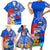 Personalised Samoa 62nd Anniversary Independence Day Family Matching Short Sleeve Bodycon Dress and Hawaiian Shirt Samoan Tribal Flag Style LT03 - Polynesian Pride