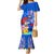 Personalised Samoa 62nd Anniversary Independence Day Mermaid Dress Samoan Tribal Flag Style LT03 Women Blue - Polynesian Pride