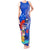 Personalised Samoa 62nd Anniversary Independence Day Tank Maxi Dress Samoan Tribal Flag Style LT03 Women Blue - Polynesian Pride